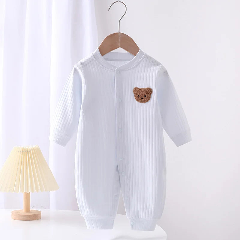 Bear Newborn Jumpsuit Cotton Autumn Spring Baby Romper Toddler Girls Boys Clothes