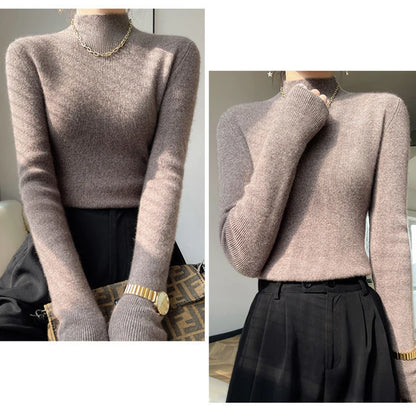 Solid Color Slim Fit Knit Sweater