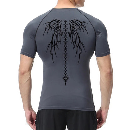 Men's Graphic Compression T-Shirts: Quick-Drying Sportswear