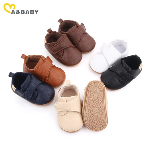 cute Newborn 0-18Months  Baby Boy & Girl Shoes Casual Pu Leather  First Walkers Non-Slip  baby Shoes