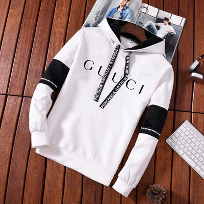 Trendy Men Tracksuit Casual Hooded Sweatshirt Jogging Sport Street Daily Clothing Printing Versatile Tops Pants Suit S-3XL