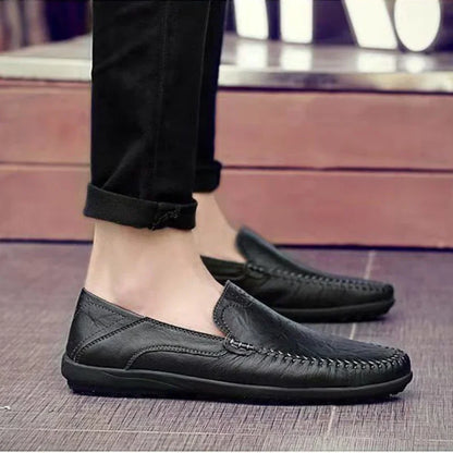 Men Leather Shoes Men Spring Loafers Slip on Business Casual Leather Shoes