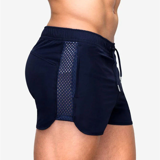 Fitness Running Shorts Men Quick Dry Mesh Training Sports Gym Shorts