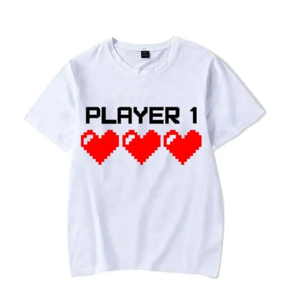 Couple T Shirt Funny Matching Lovers T- Shirt Women Man Summer Couples Streetwear