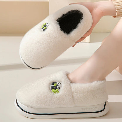 Men and women Warm  Winter Cotton Slippers Light Cute Panda