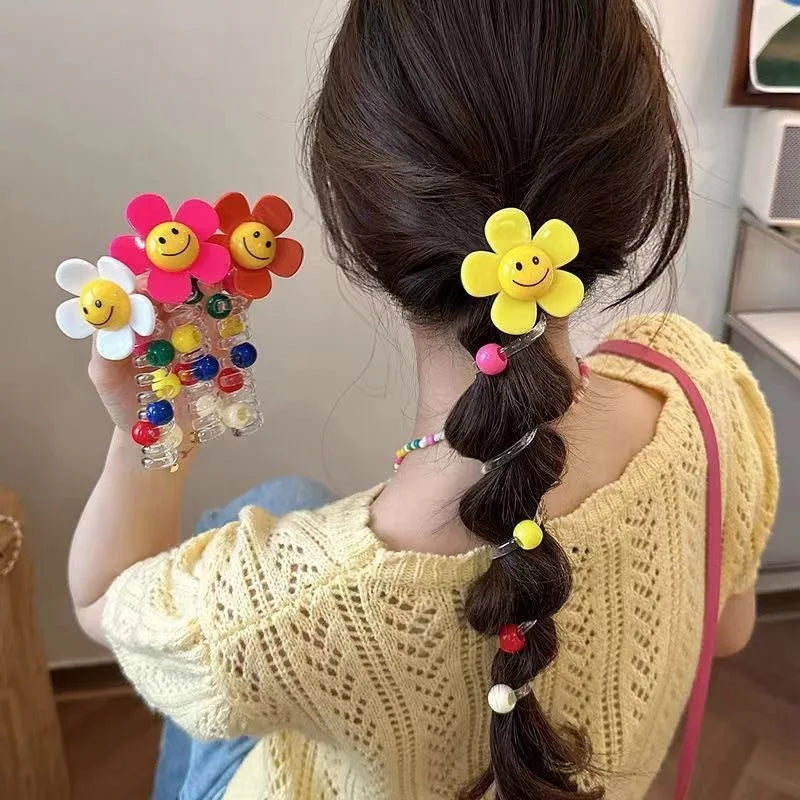 Sunflower Spiral Hair Ties - Mom & Daughter Set