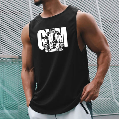 Summer Mesh Quick Dry Gym Fitness  Bodybuilding Sleeveless T-Shirt Workout Muscle Vests