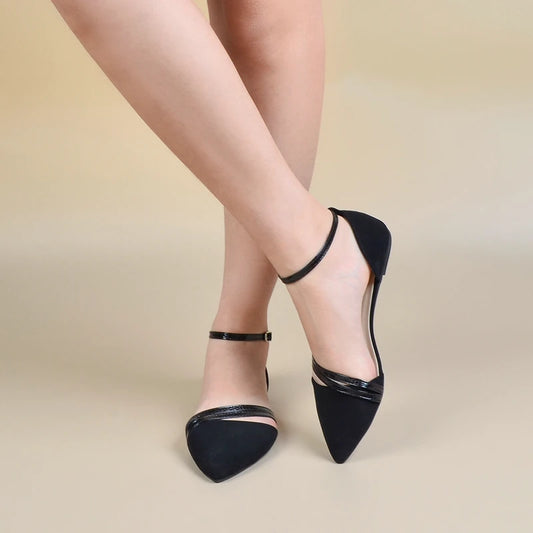 Women's Pointed Toe Flat, Versatile Ankle Strap D'Orsay Shoes,