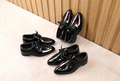 Little Boys Fashion Leather Shoes Children Kids Flats for Baby School Party Formal Wedding Toddlers Low-heeled 6-14 years