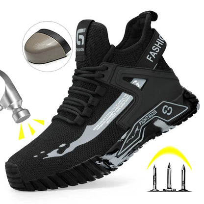 safety High Top Man Boots Safety Protective Shoes Steel Toe Work Shoes Men Anti-puncture Safety Shoes Men Women Work Safety Boots