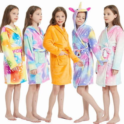 Autumn-Winter Kids' Bathrobe - 100-150 cm