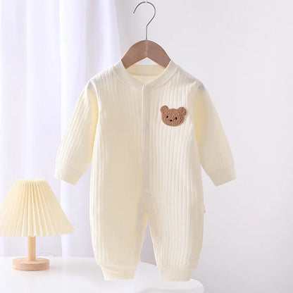 Bear Newborn Jumpsuit Cotton Autumn Spring Baby Romper Toddler Girls Boys Clothes