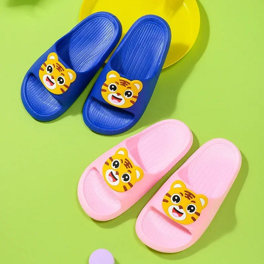 Cartoon Tiger Kids Slippers Boys Girls