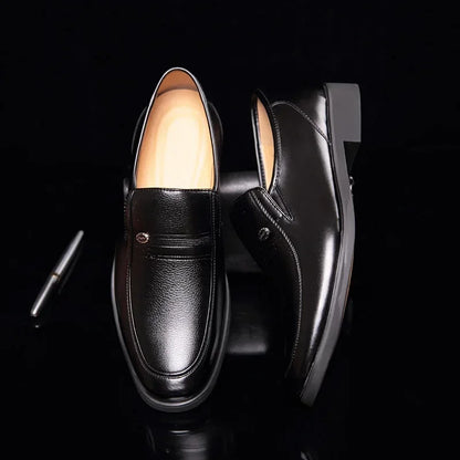 Leather Men Formal Shoes Luxury Brand 2025 work and wedding party ( Size 38-44 )