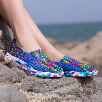 Women Shoes Summer Flats Female Loafers multi color