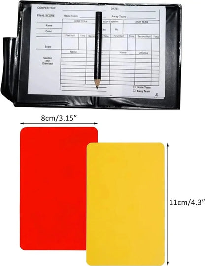 Referee Card Set, Scorebook, Whistle, Pencil, Football Referee card set