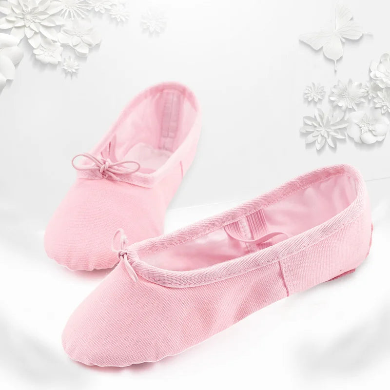 Ballet Shoes Canvas for Girls Dance Slippers  for Kids Ballerina