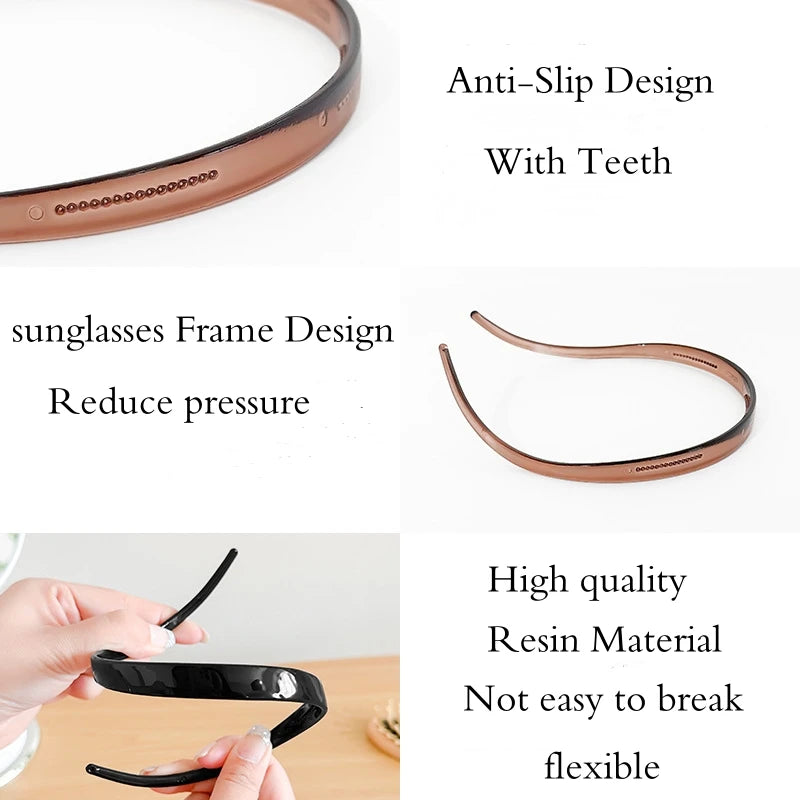 New Trendy Sunglasses Frame Shape Acrylic Hairbands For Women