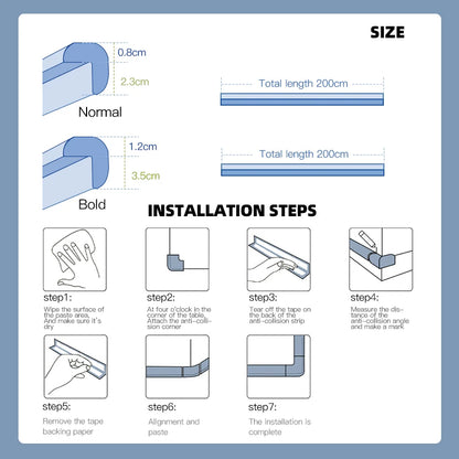 2M Baby Safety Corner Protector Children Protection Furniture Corners Angle Protection Child Safety Table Corner Protector Tape