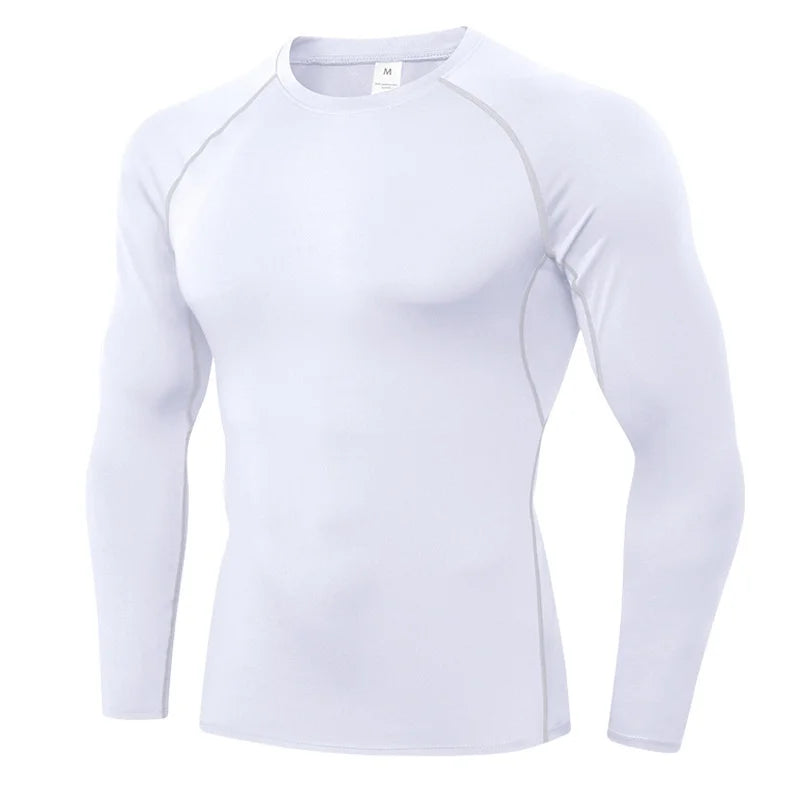 Men's Compression Shirts Longs Sleeve Workout Gym T-Shirt