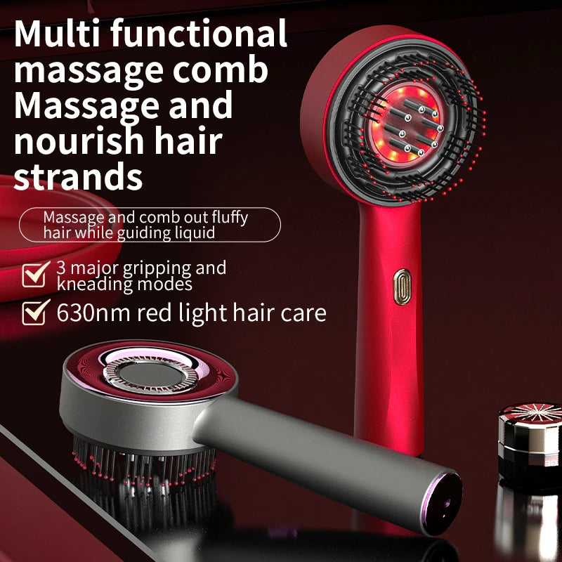 Electric Vibration Massage Comb Red Light Therapy Hair Growth Massage