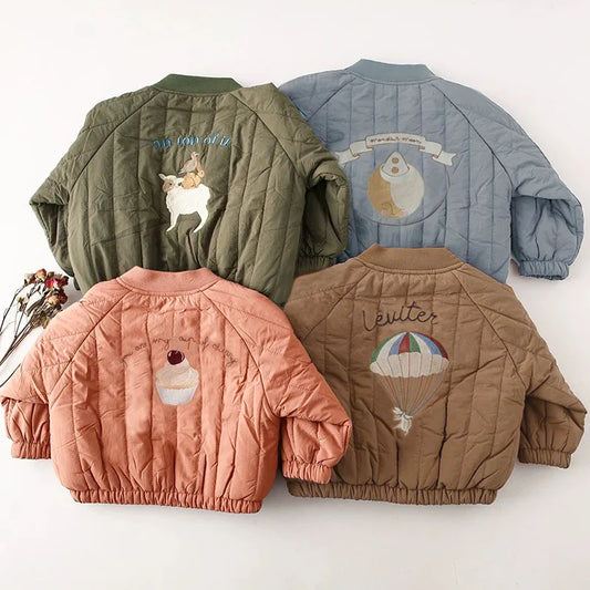 Toddler Baby Boy Girl Jackets Winter Autumn Long Sleeve Cotton Kids Coats Outerwear Children Clothing