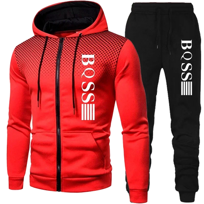 family Men and women Clothing Spotted Sweatshirt Suit Hoodie and Pants Suit Fashion 2025  Winter Clothes New Two Piece Set