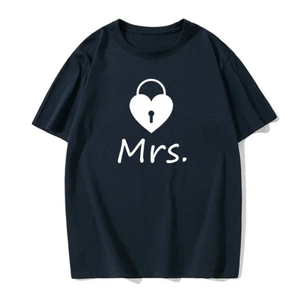 Couple summer T-shirt Summer MR. Key & Mrs lock