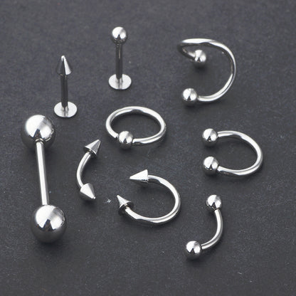 Surgical Steel Nose Rings - 100pcs for Men & Women