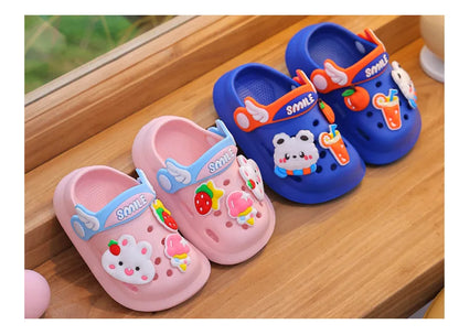 Children's Slippers Baby Mules Clogs Kids Summer Cartoon Cute Bunny