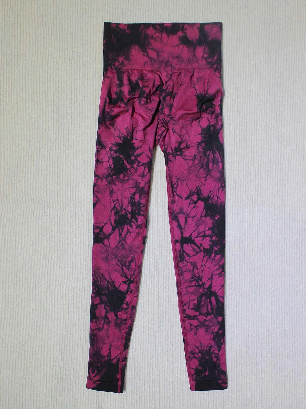 Ladies' Seamless Tie-Dye Scrunch Yoga Leggings: High-Waisted Workout Sports Pants