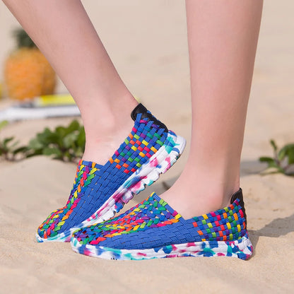 Women Shoes Summer Flats Female Loafers multi color