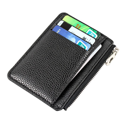 Mini Zipper Card Bag Slim ID Bank Purse Wallet Credit Organizer Portable