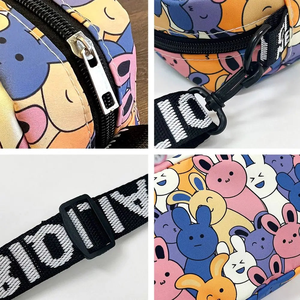 Fashion Large Capacity Shoulder Bags Oxford Cute Cartoon Rabbit Crossbody Bags