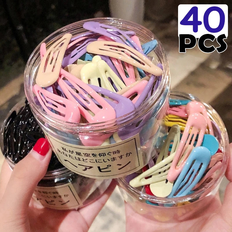 Colorful Hair Clips Set - 10-40pcs