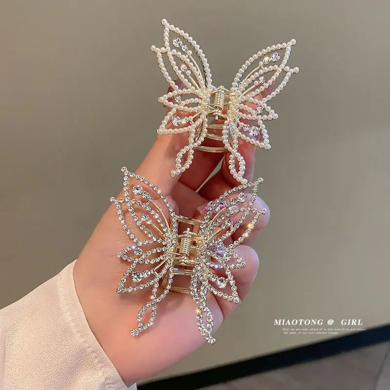 Fashion Metal openwork Hair Claw Butterfly Clips for Women Girl