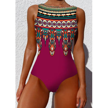 Classic Printed One-piece Suit Beach Wear For Female 2025 style for beach and swimming pool