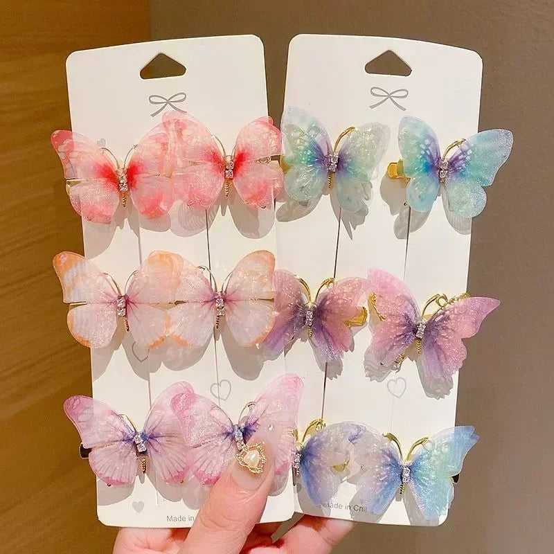 Colorful Butterfly Hairpins for Mom & Girl - 2/6pcs