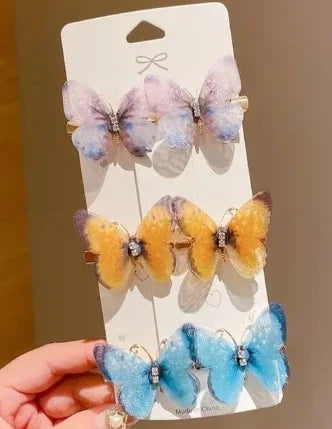 Colorful Butterfly Girl Hair Clips