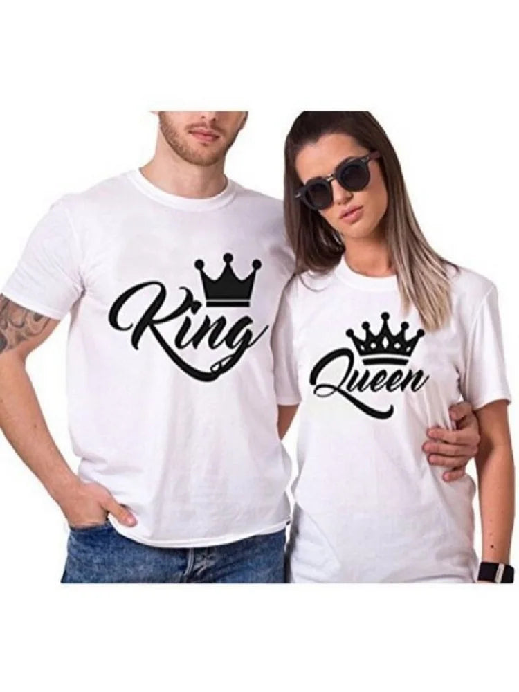 KING QUEEN Letter Crown Tops Clothes