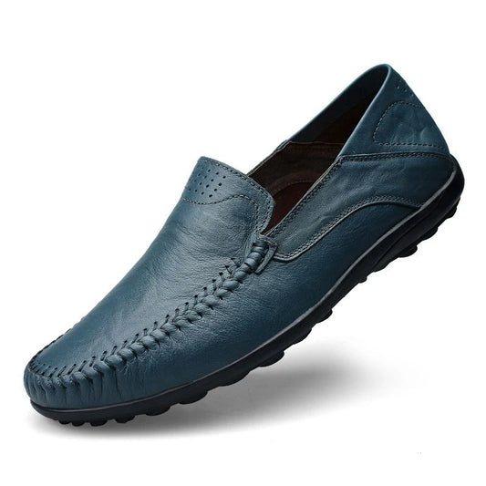 Italian style luxury leather brand shoes for men plus size comfort for walking