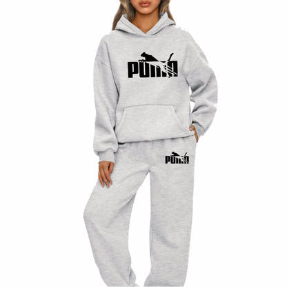 New Autumn Winter Woman Fashion Printing Tracksuit Hoodies+Sweatpants 2-Piece Fashion Causal Jogging sweatshirt Clothes