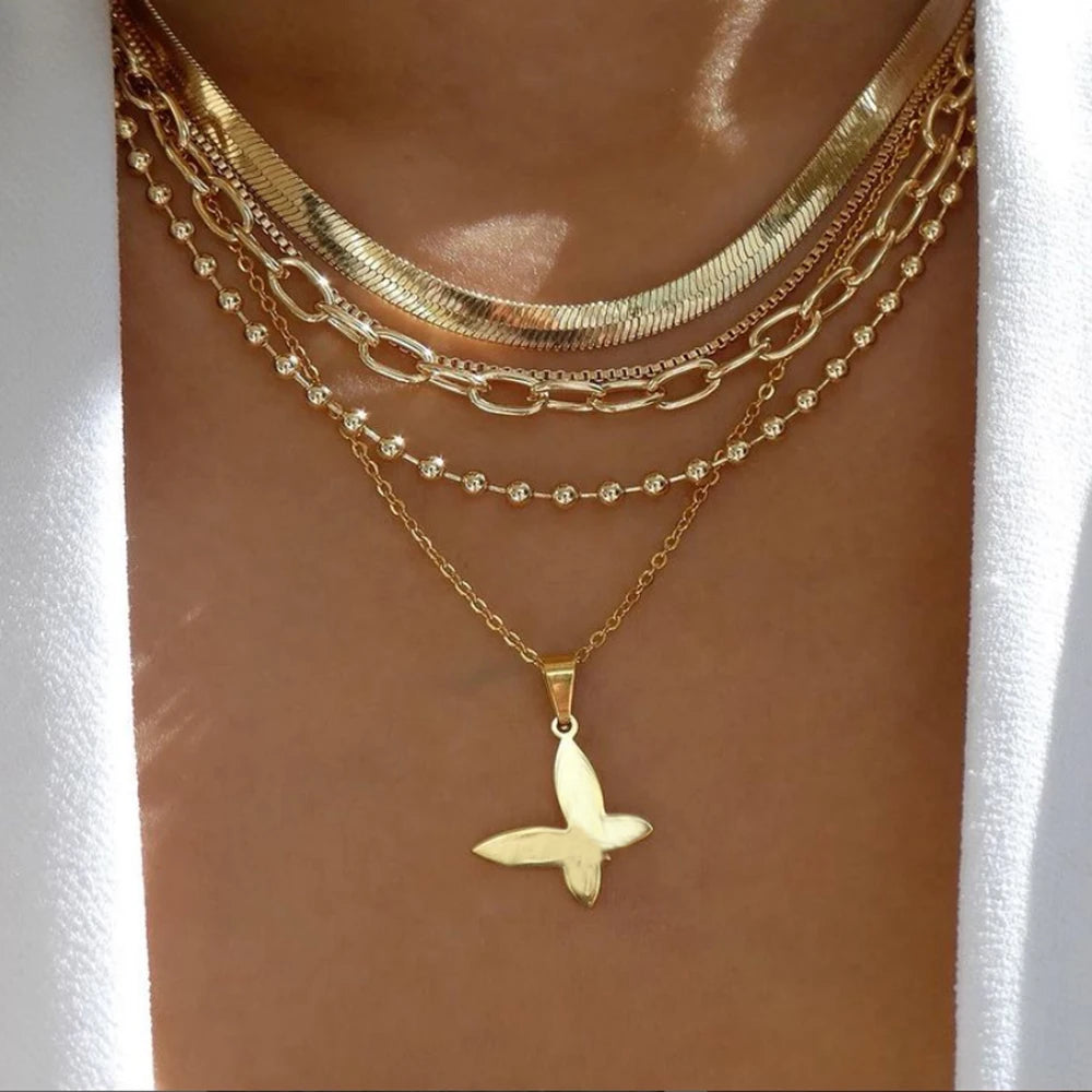 women Necklace New Gold Color