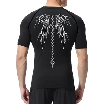 Men's Graphic Compression T-Shirts: Quick-Drying Sportswear