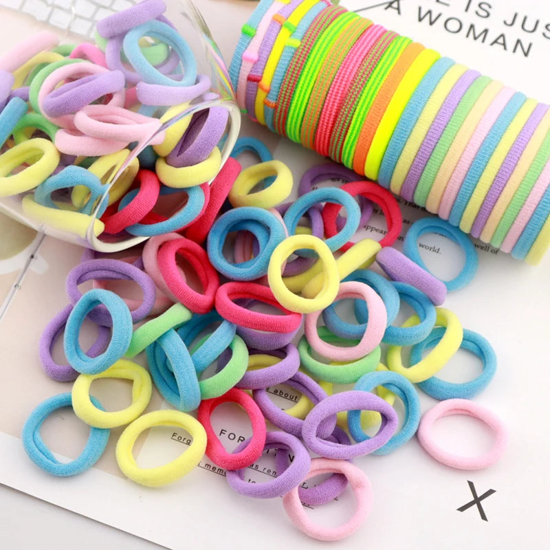 Colorful Nylon Hair Bands - 100/200pcs