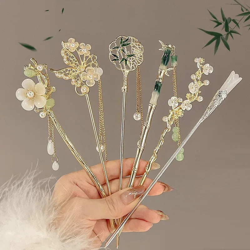 Chinese Style Tassel Hair Clip For Women Hair Stick