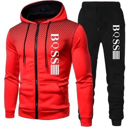 family Men and women Clothing Spotted Sweatshirt Suit Hoodie and Pants Suit Fashion 2025  Winter Clothes New Two Piece Set