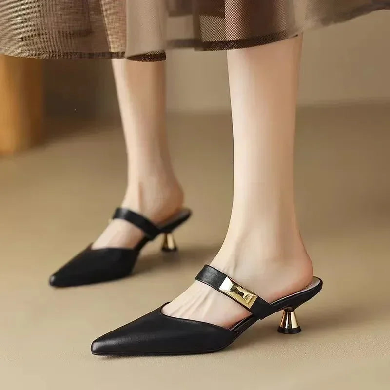 Women Summer Sandals Fashion Casual Med Heels Shoes