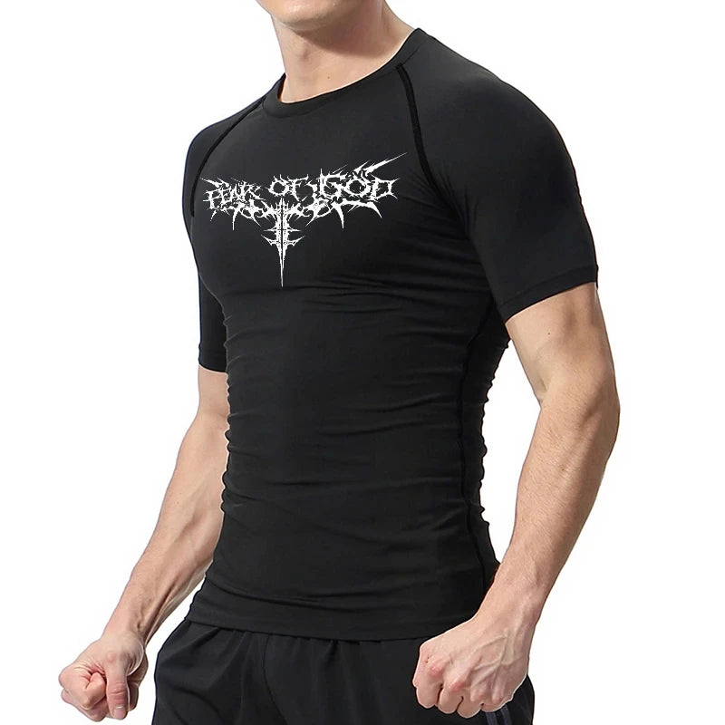 Men's Graphic Compression T-Shirts: Quick-Drying Sportswear