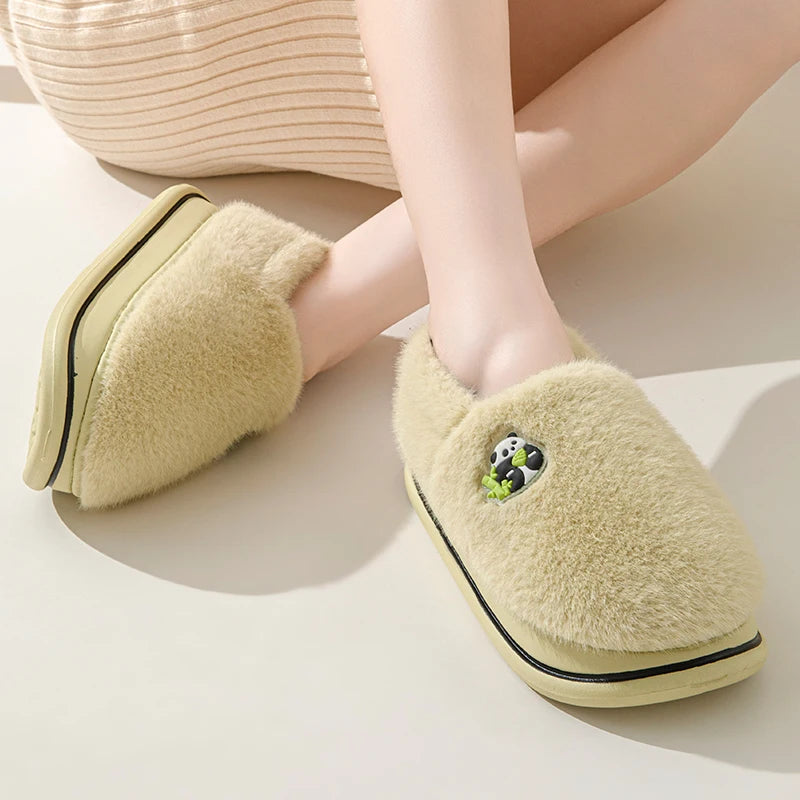 Men and women Warm  Winter Cotton Slippers Light Cute Panda